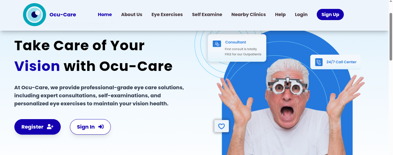 OCU Care – Web and Mobile Eye Care App preview