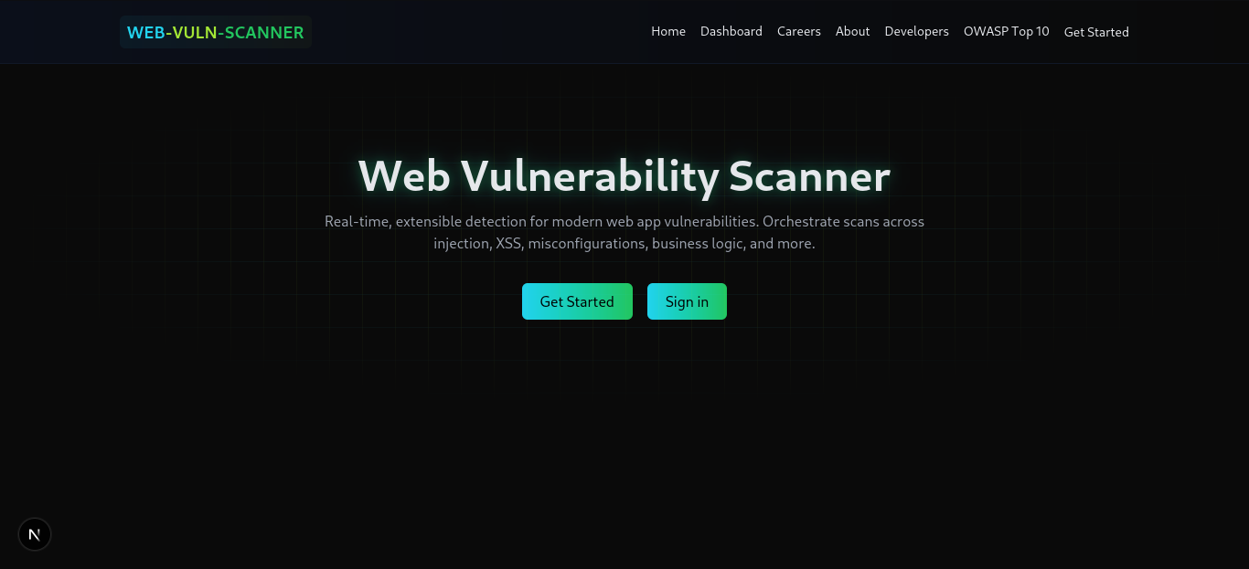 Web Vulnerability Scanner preview